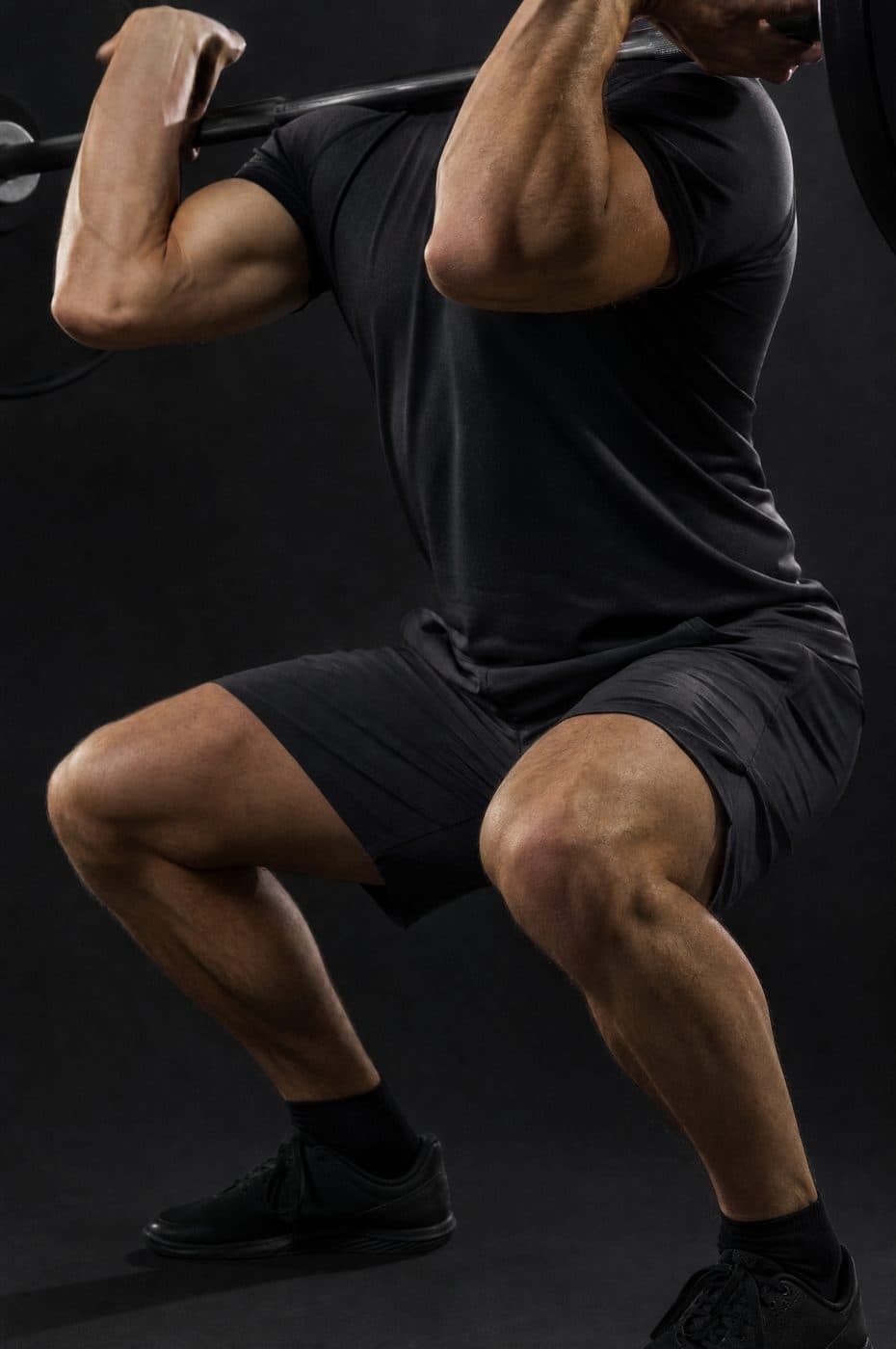 Lifting Short 7" — Woven training short measured through a full-depth squat.